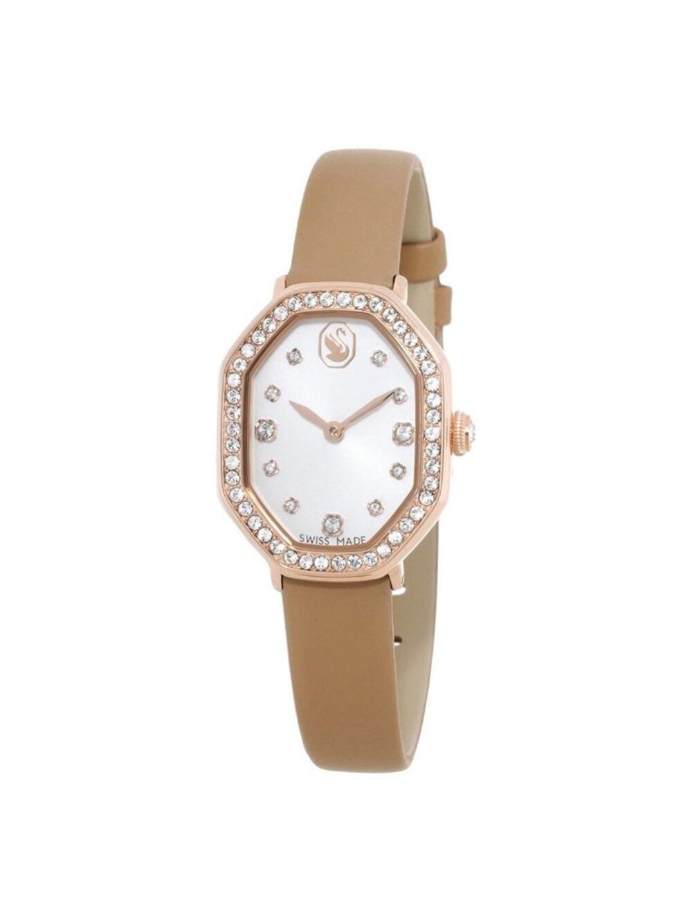 NWT Swarovski Dextera Quartz Crystal Silver Dial Ladies Watch